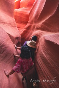 Visitors in the Lower Antelope Canyon, Page AZ
