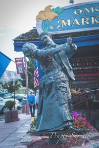 A sculpture couple twirls gracefully in Sedona, AZ